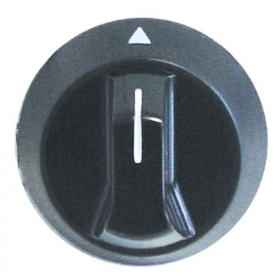 knob switch zero mark ø 54mm shaft ø 6x4,6mm shaft flat upper black
