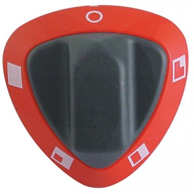 knob switch 5-position ø 77mm shaft ø 6x4,6mm shaft flat upper red