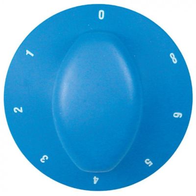 knob energy regulator 1-6 + MAX ø 70mm shaft ø 6x4,6mm shaft flat left blue