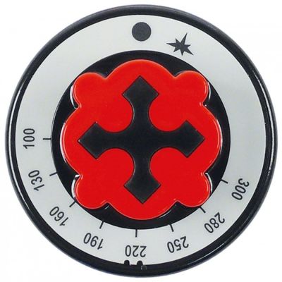 knob gas thermostat 1-8 ø 70mm shaft ø 10x8mm shaft flat upper black
