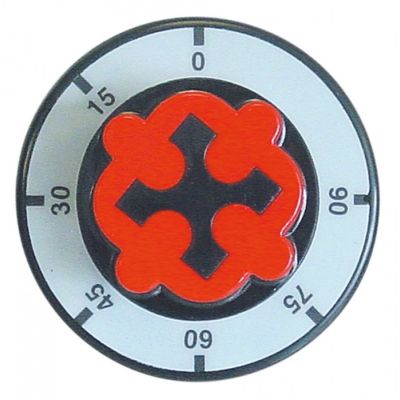 Buton termostat 15-90°C, ø 70 mm, ax ø 6x4,6 mm, cu tesitura sus - 110987