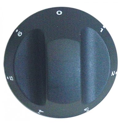 Buton cu simbol 7 pozitii, ø 67mm, ax ø 6x4,6 mm, tesitura sus, Mareno - 110994