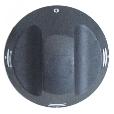 knob oven BH/TH/BH+TH ø 67mm shaft ø 6x4,6mm shaft flat upper black