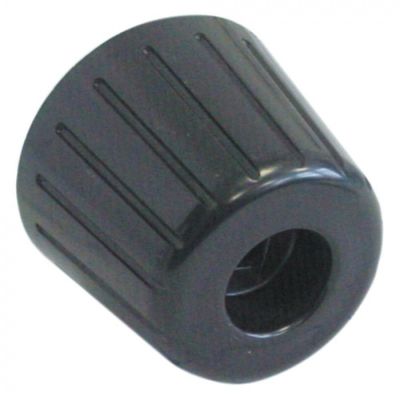 knob ø 48mm shaft ø 7x7mm flattening square black - Code 111039