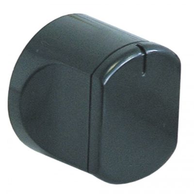 knob steam/water tap ø 45 mm shaft ø 5x5mm flat surface square black - 111061