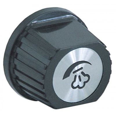 Buton robinet apa - abur, ø 55 mm, ax ø 10x8 mm, negru - 111090