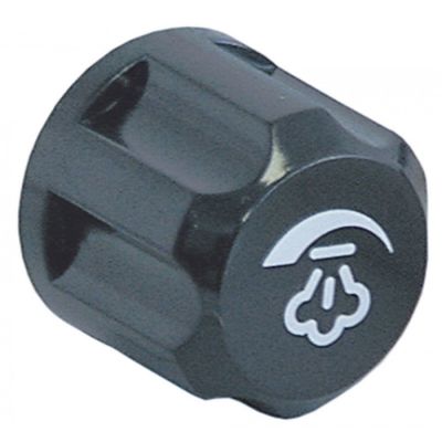 Buton robinet abur, cu simbol abur, ø 40 mm, ax ø 10 x 8 mm - 111091