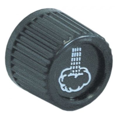Buton abur ø 32 mm, ax filetat, negru - 111117