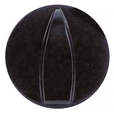 knob switch zero mark ø 42mm shaft ø 4x4mm black