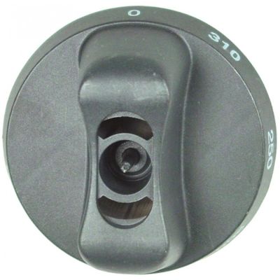knob thermostat t.max. 310°C temperature range 50-310°C ø 65mm shaft ø 6x4,6mm