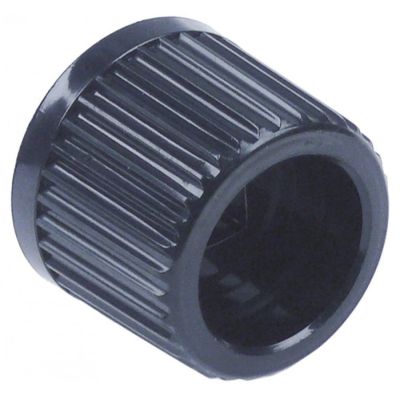 Buton fara simbol ø 32 mm, ax patrat 6 x 6 mm, negru - 111233