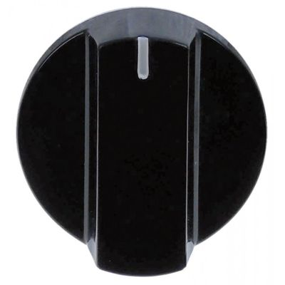 knob switch zero mark ø 47mm shaft ø 6x4,6mm shaft flat right black
