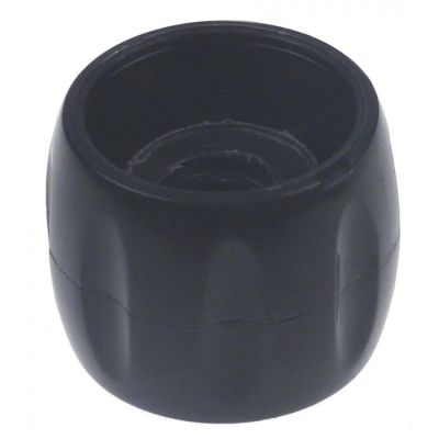 Buton ø 51 mm, filet 18 x 4, negru - 111280