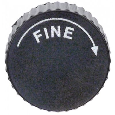knob for coffee grinder arrow/FINE ø 22,5mm shaft ø 6mm black L 16mm