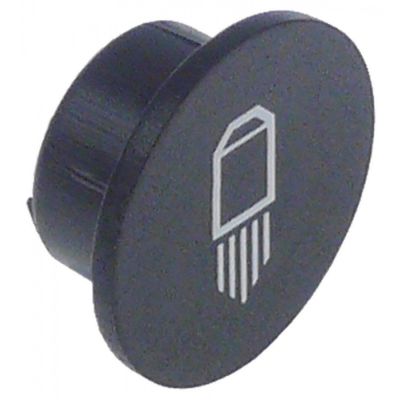 knob dial plate water ø 24mm black