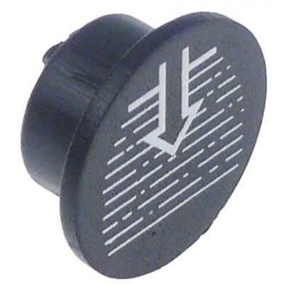 knob dial plate for water filling ø 24mm black