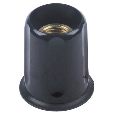 knob ø 41mm L 50mm Tr18x2 black with rosette