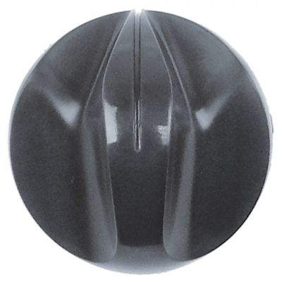 knob zero mark ø 40mm shaft ø 6x4,6mm shaft flat upper dark grey