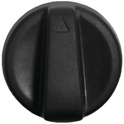 knob arrow ø 65,5mm shaft ø 8x6,5mm shaft flat right black
