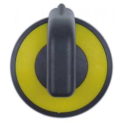 knob zero mark ø 71,5mm shaft ø 6x4,6mm shaft flat upper yellow/black