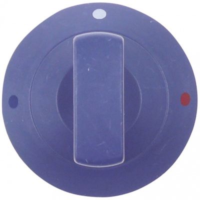 knob ø 60,5mm shaft ø 7x7mm shaft flat upper blue