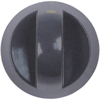 knob zero mark ø 55mm shaft ø 6x4,6mm shaft flat left grey