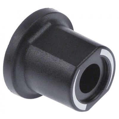 knob steam/water tap ø 50mm shaft ø 8mm black