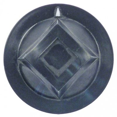 knob ø 46mm shaft ø 6x4,6mm shaft flat upper black