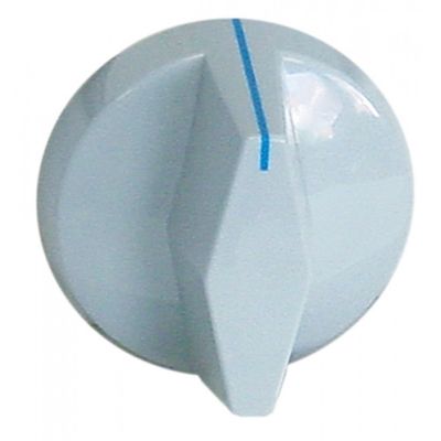 knob switch zero mark ø 50mm shaft ø 6x4,6mm shaft flat left white