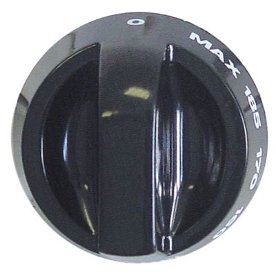 Buton pentru termostat t.max. 185°C, ø 76 mm, ø ax 6x4,6 mm - 111509