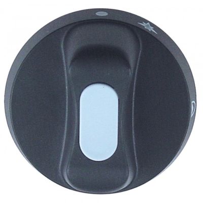 knob gas tap with ignition flame ø 65mm shaft ø 8x6,5mm shaft flat bottom