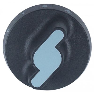 knob gas thermostat 1-7 ø 73mm shaft ø 10x8mm shaft flat upper black