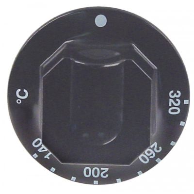 knob thermostat t.max. 320°C temperature range 140-320°C ø 70mm shaft ø 6x4,6mm