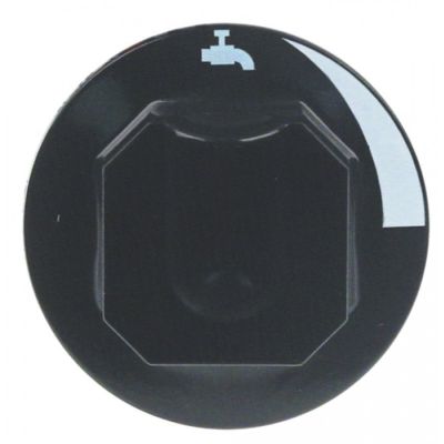 knob water ø 70mm shaft ø 10x8mm shaft flat upper black
