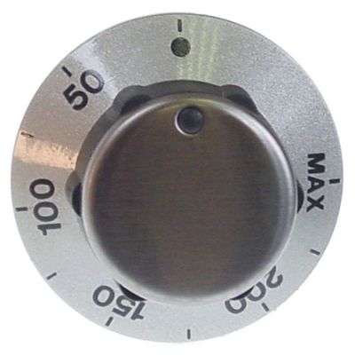 knob thermostat t.max. 300°C temperature range 50-300°C ø 54mm shaft ø 6x4,6mm