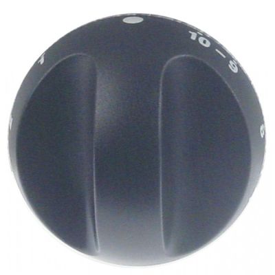 knob energy regulator 1-10 ø 70mm shaft ø 6x4,6mm shaft flat upper black
