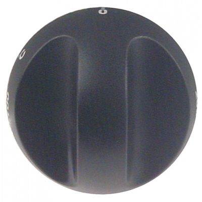 knob thermostat t.max. 200°C ø 70mm shaft ø 6x4,6mm shaft flat upper black