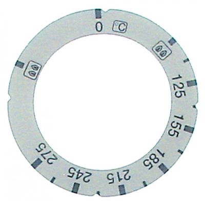 knob dial plate symbol gas thermostat t.max. 275°C - Code 111727