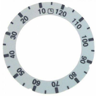knob dial plate symbol time 120min silver - Code 111728
