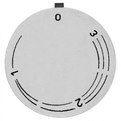 knob dial plate energy regulator 1-3 ED ø 45mm silver