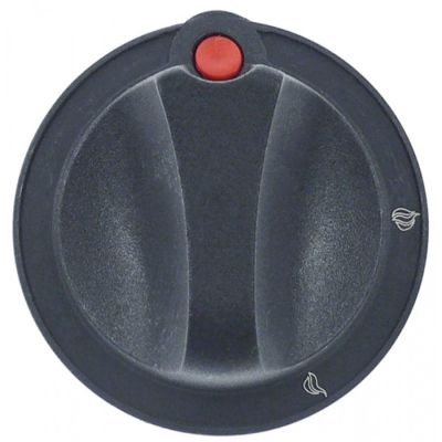 Buton negru ø 55 mm, ax ø 8x6,5 mm - Cod 111775