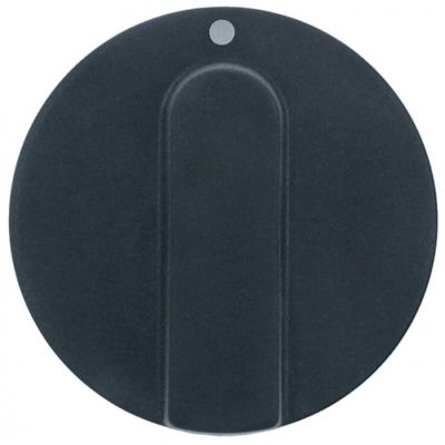 knob zero mark ø 52mm shaft ø 6x4,6mm shaft flat upper grey/black