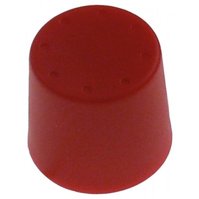 knob ø 20mm shaft ø 6x4,6mm shaft flat universal red