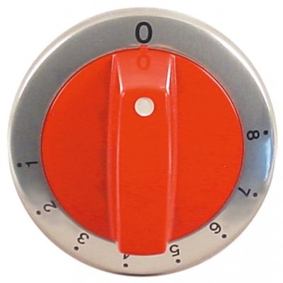 knob gas thermostat 1-8 ø 63mm shaft ø 8x6,5mm shaft flat bottom