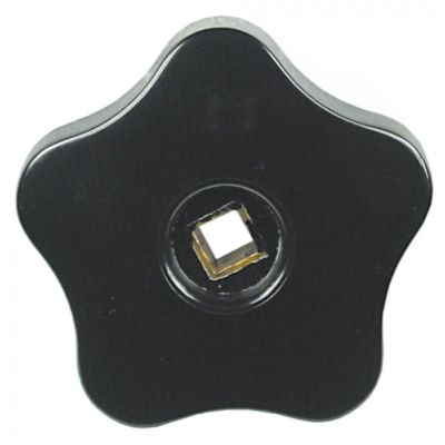 star handle shaft 8x8mm ø 70mm L 22mm black - Code 111836