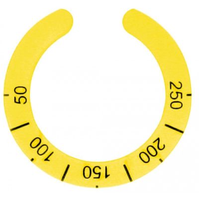 knob dial plate thermostat t.max. 250°C 50-250°C yellow