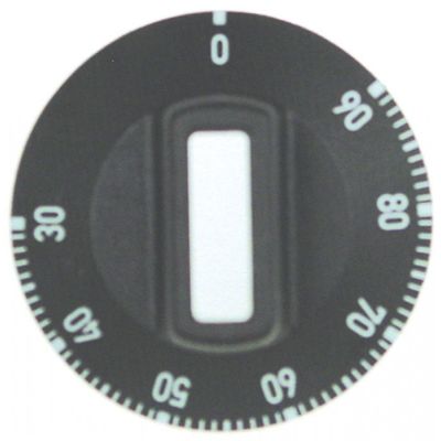 Buton termostat ø 50 mm, temp. 30-90 °C, ax ø 6 x 4,6 mm - 111859