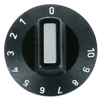 Buton cu simboluri 0-10, ø 50 mm, ax ø 6x4,6 mm - 111861