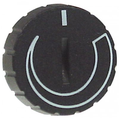 knob graduated ø 37mm shaft ø 6x4,6mm shaft flat left