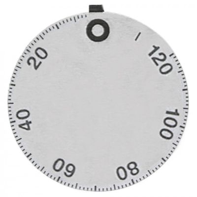 knob dial plate time 120min + permanent ON ED ø 45mm silver